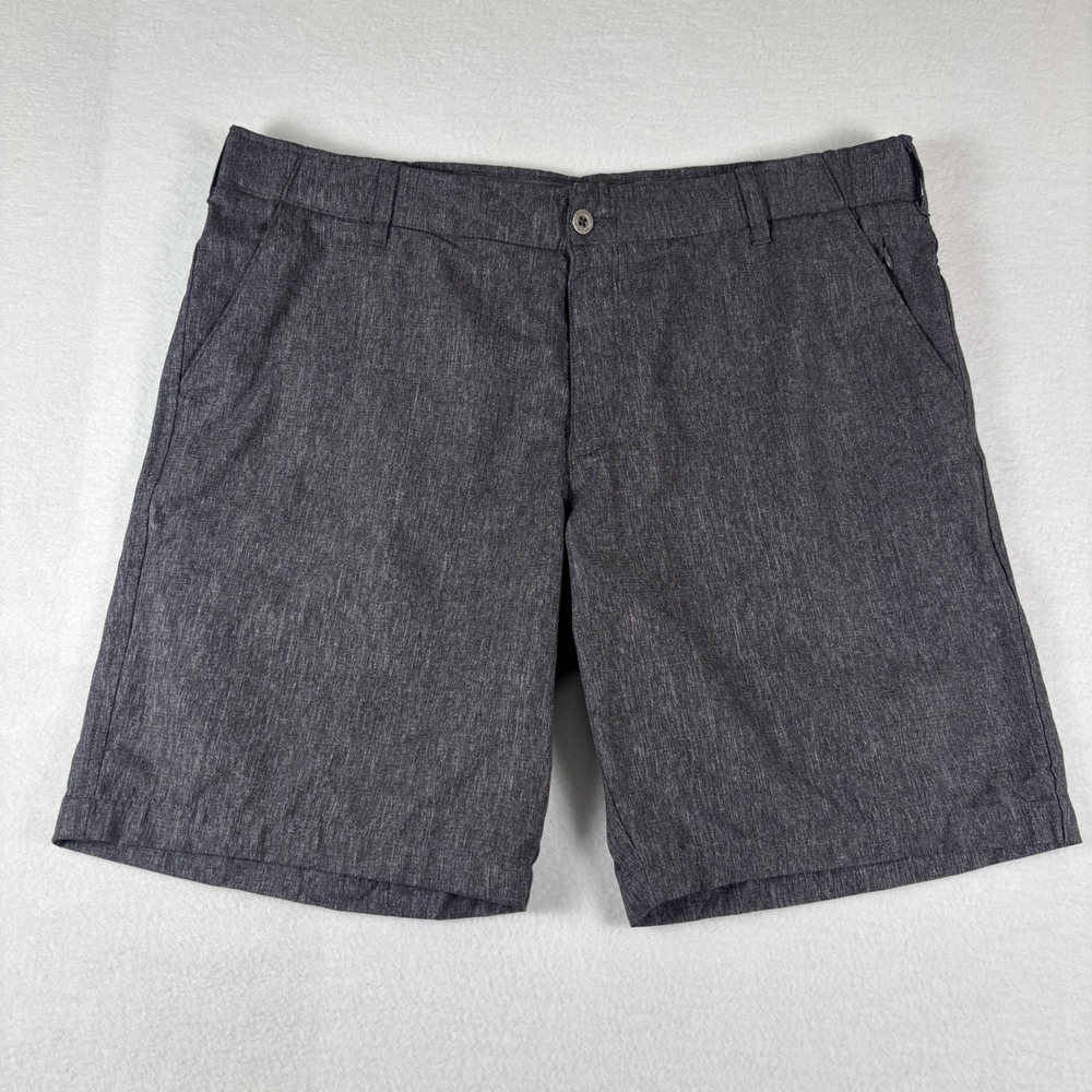 Swiss Tech Mens Performance Shorts Charcoal Gray Heather Size 40 Hiking Casual
